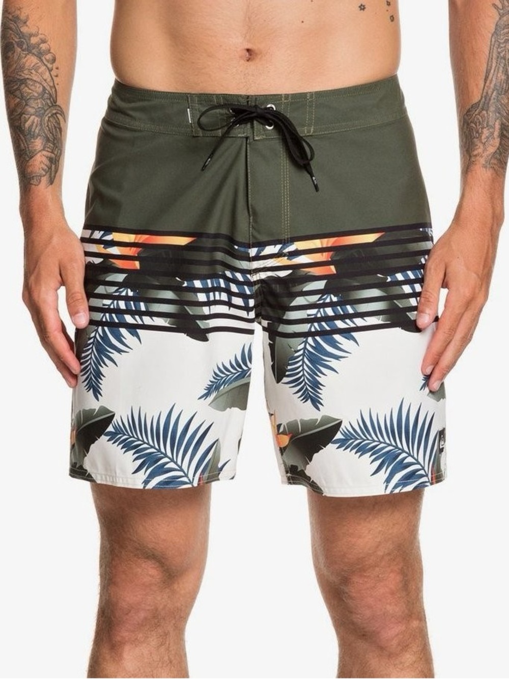 Quiksilver Men’s Olive & Floral Boardshorts